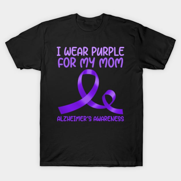 I wear purple for my mom T-Shirt by Caskara